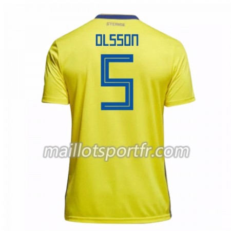 Maillot de Foot Suède Olsson 5 Domicile Coupe du monde 2018 Maillot de Foot Suède Olsson 5 Domicile Coupe du monde 2018